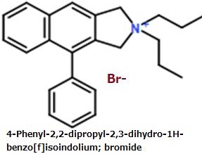 CAS#4-Phenyl-2,2-dipropyl-2,3-dihydro-1H-benzo[f]isoindolium; bromide